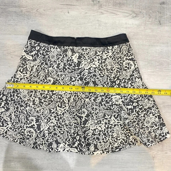 Rickis Quilted Brocade Jacquard Size  8 Ivory A-Line Skirt - Picture 10 of 15